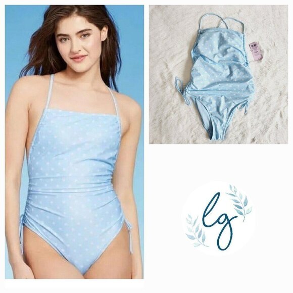 Wild FableWomen's Side-Cinch Detail Cheeky One Piece Swimsuit BT7-FF - Picture 1 of 6